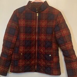 Faded Glory Burgundy and Navy Plaid Jacket